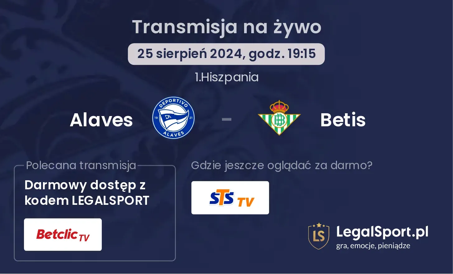 Alaves - Betis transmisja na żywo