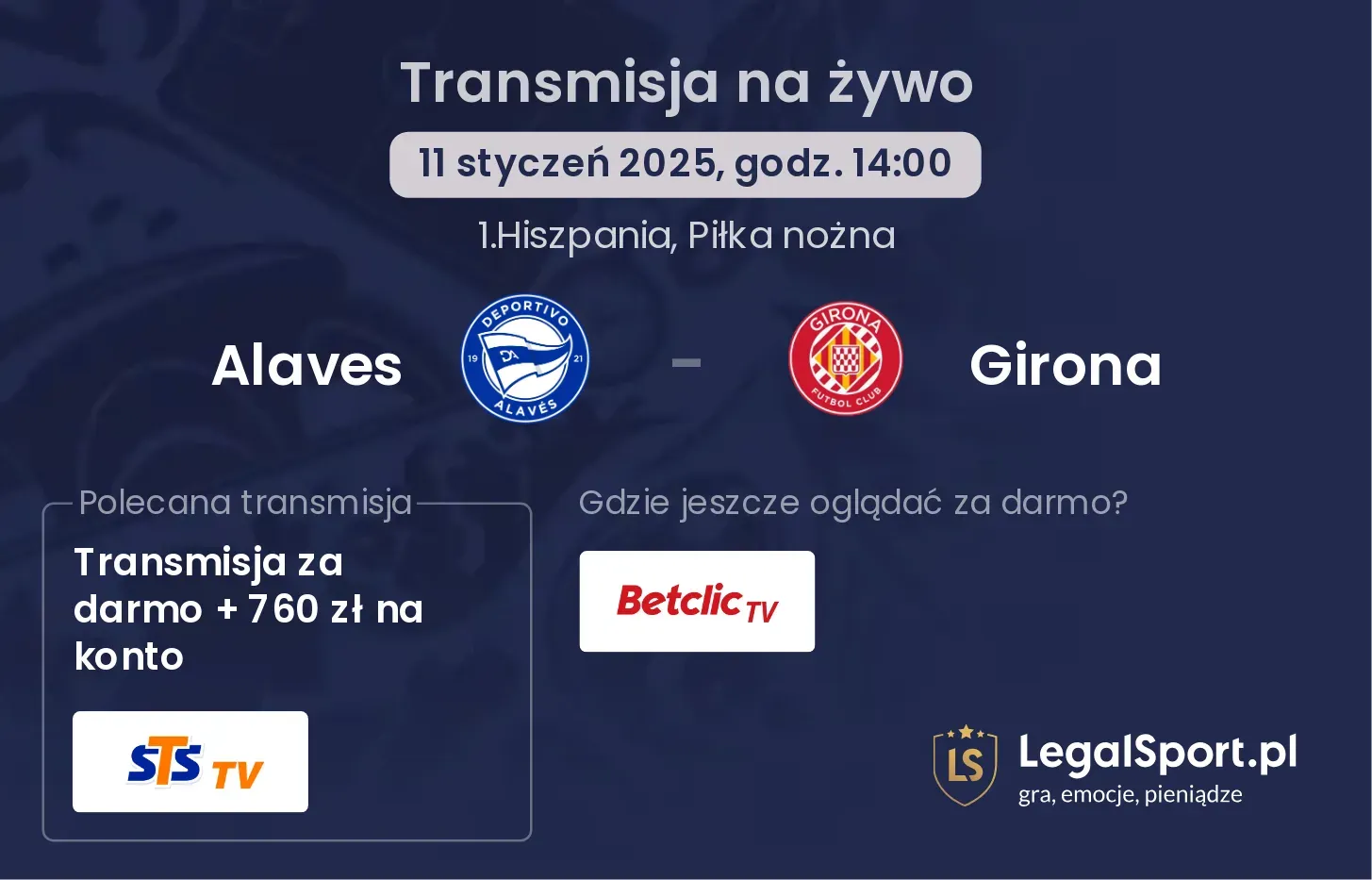 Alaves - Girona transmisja na żywo