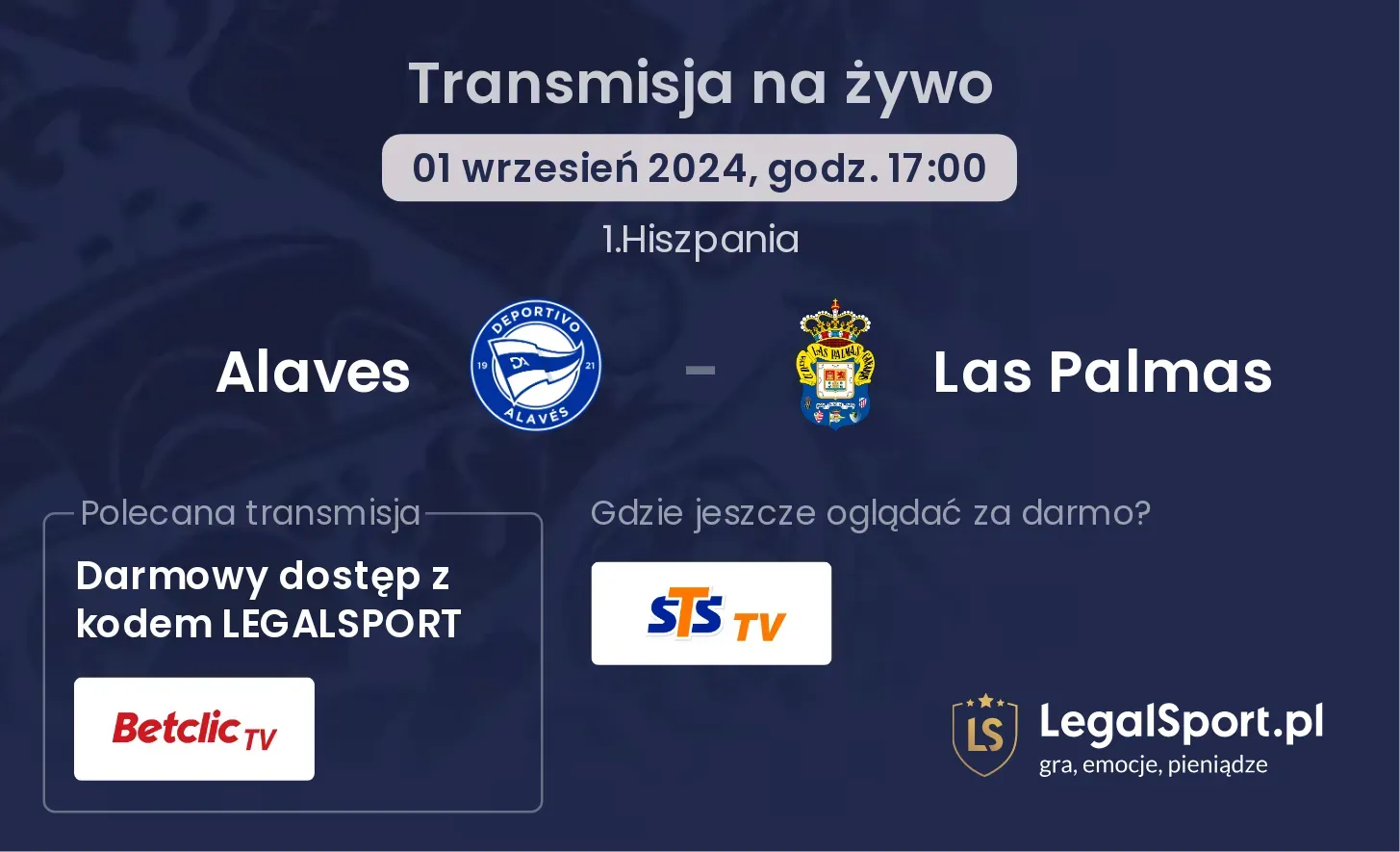 Alaves - Las Palmas transmisja na żywo