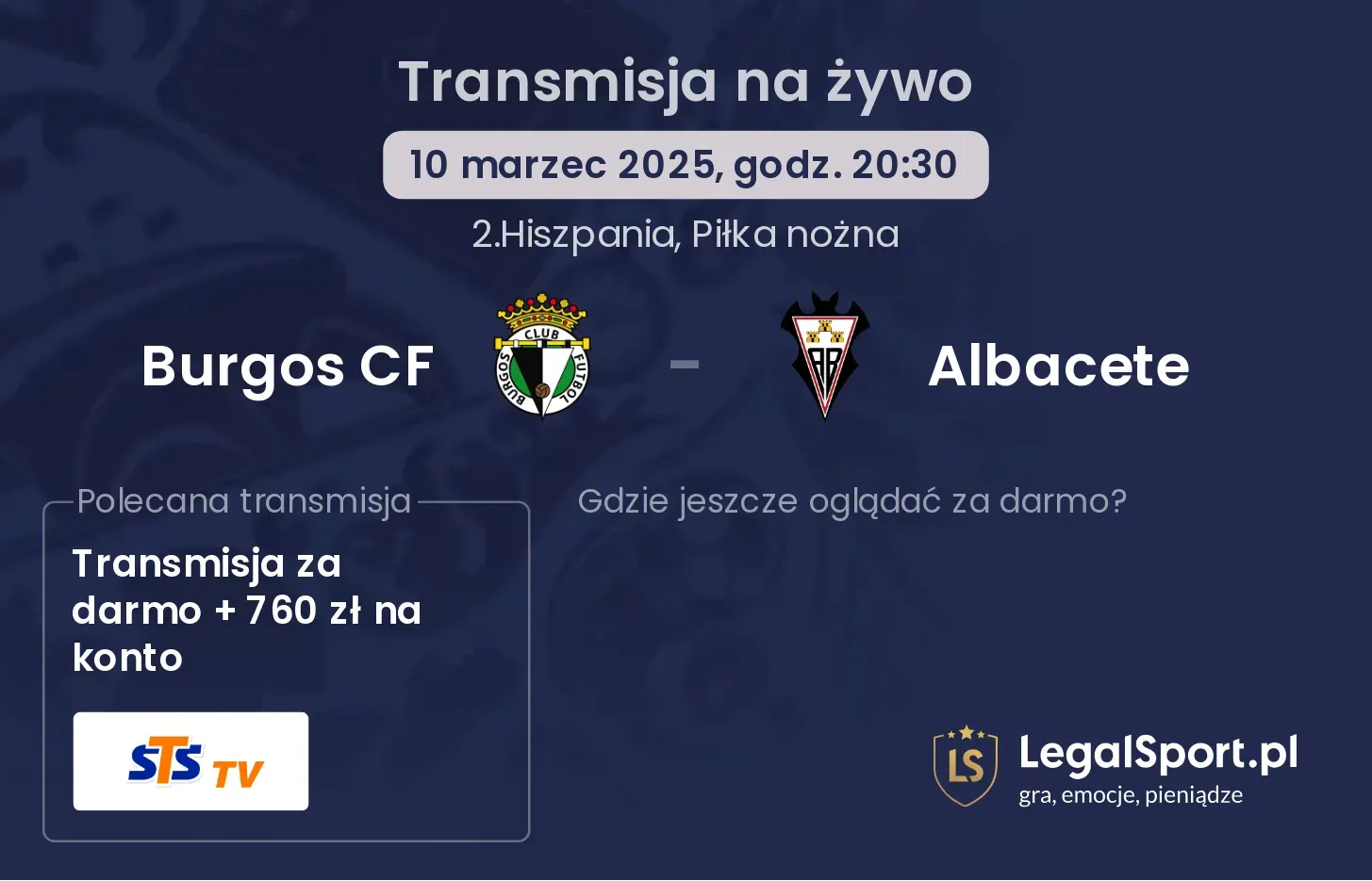 Burgos CF - Albacete gdzie oglądać transmisję?