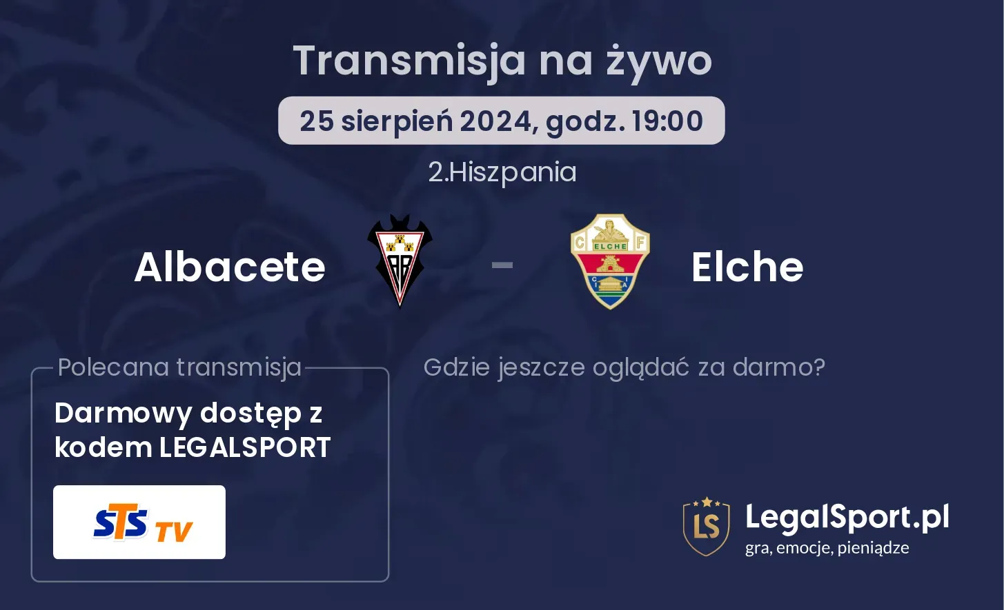 Albacete - Elche gdzie oglądać? 25.08, godz. 19:00