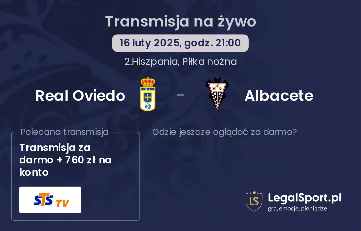 Albacete - Real Oviedo transmisja na żywo