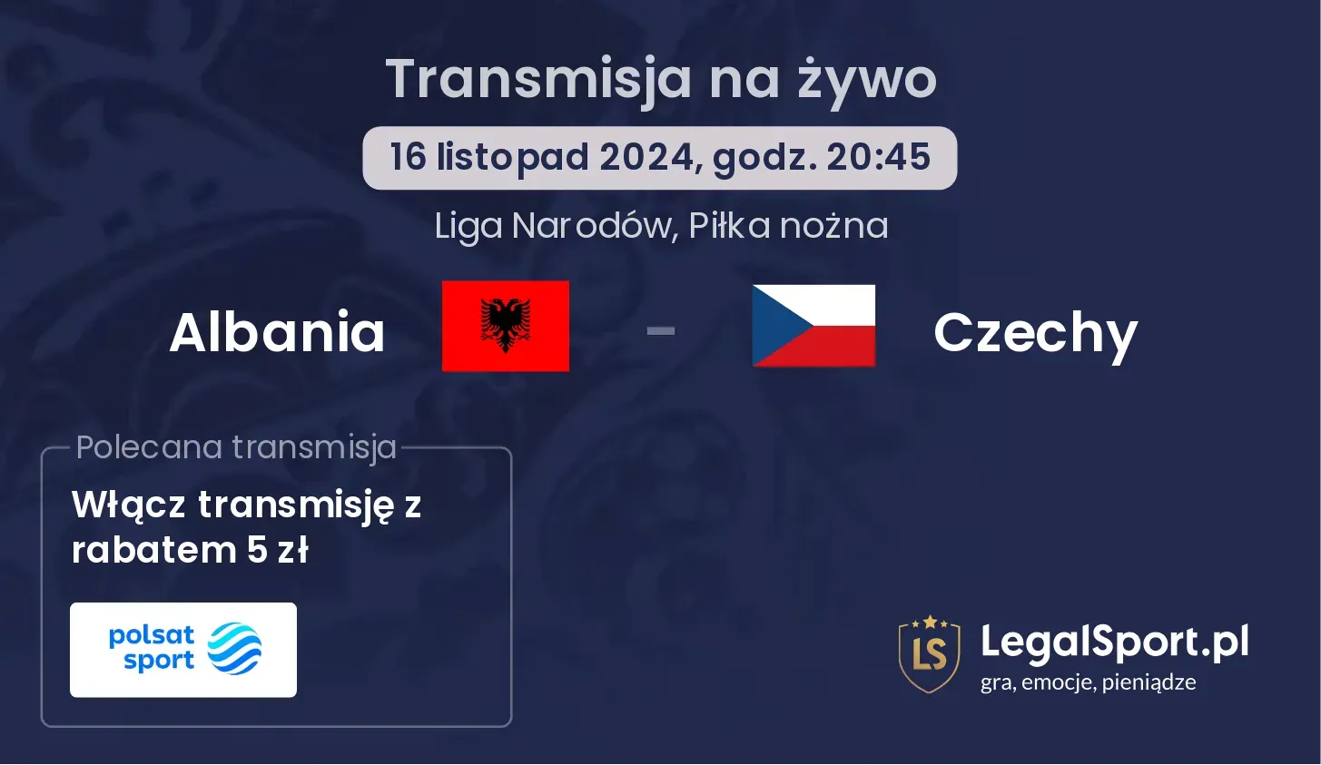 Albania - Czechy transmisja na żywo