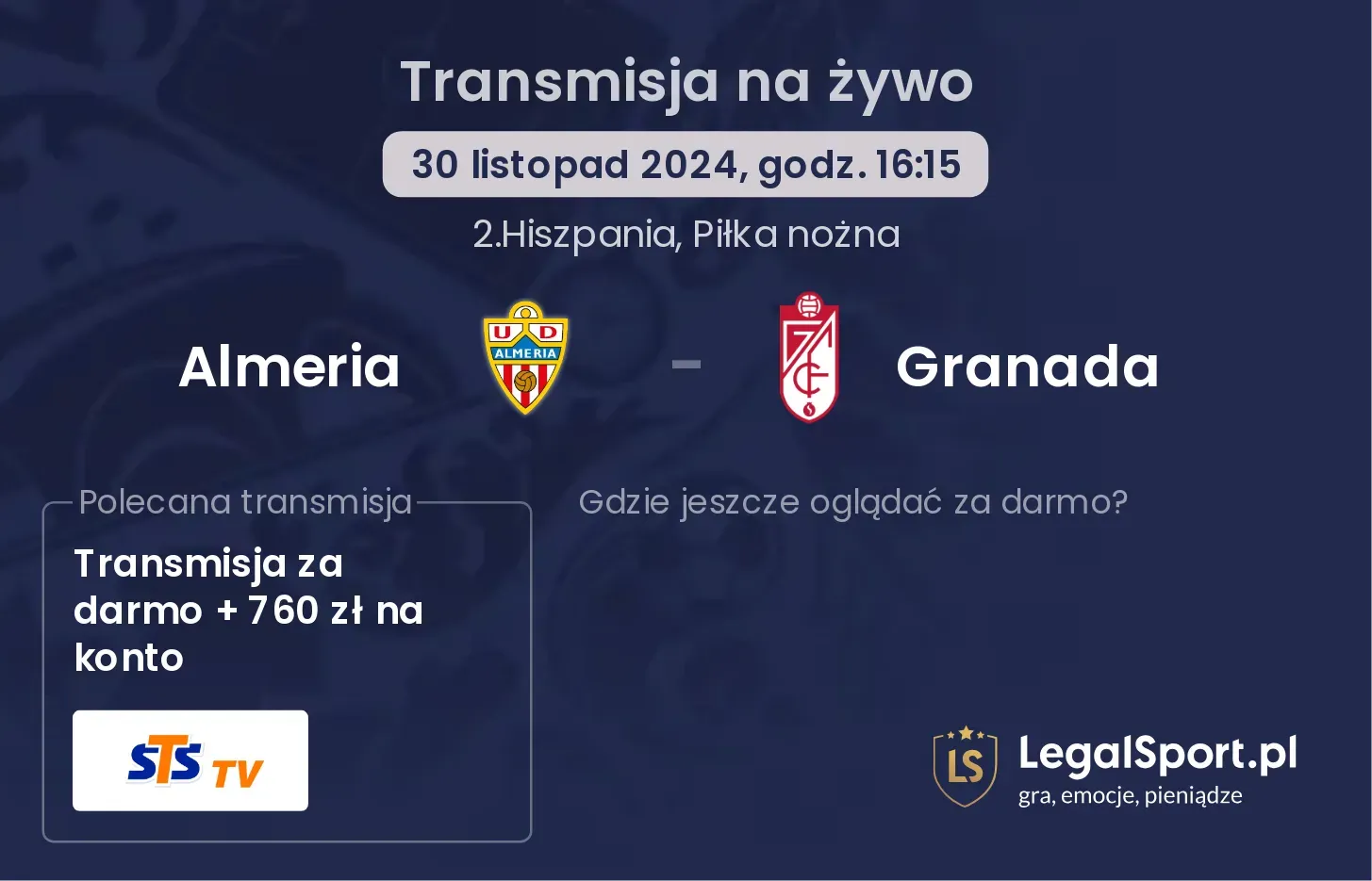 Almeria - Granada gdzie oglądać?