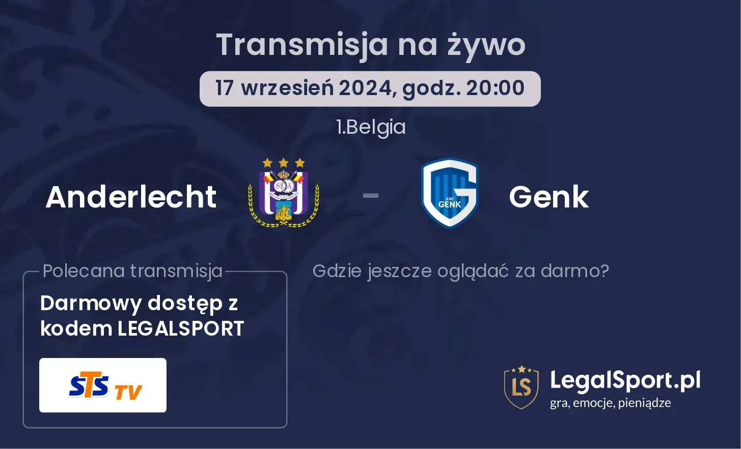 Anderlecht - Genk transmisja na żywo