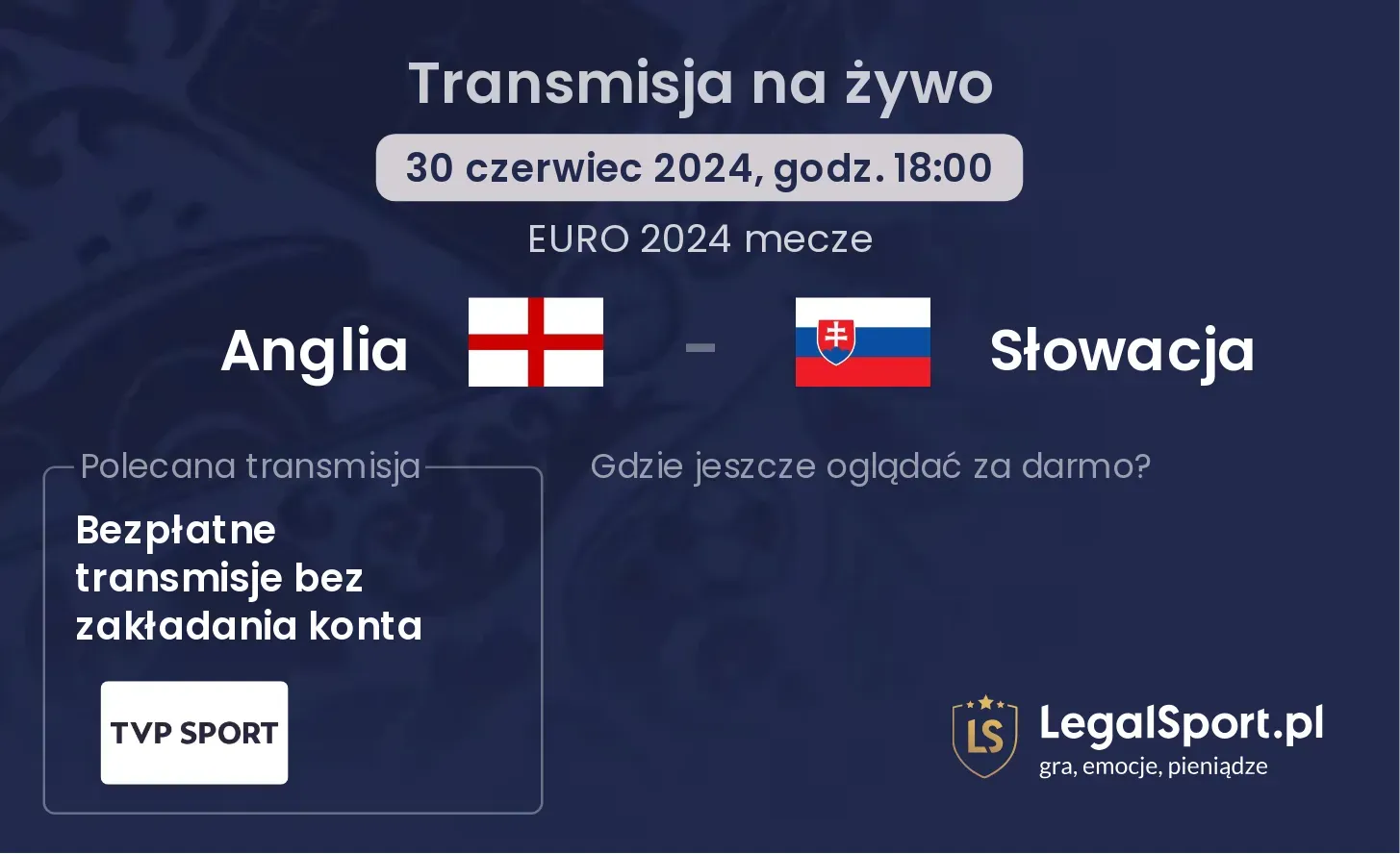 Anglia - Słowacja gdzie oglądać? (30.06, godz. 18:00)