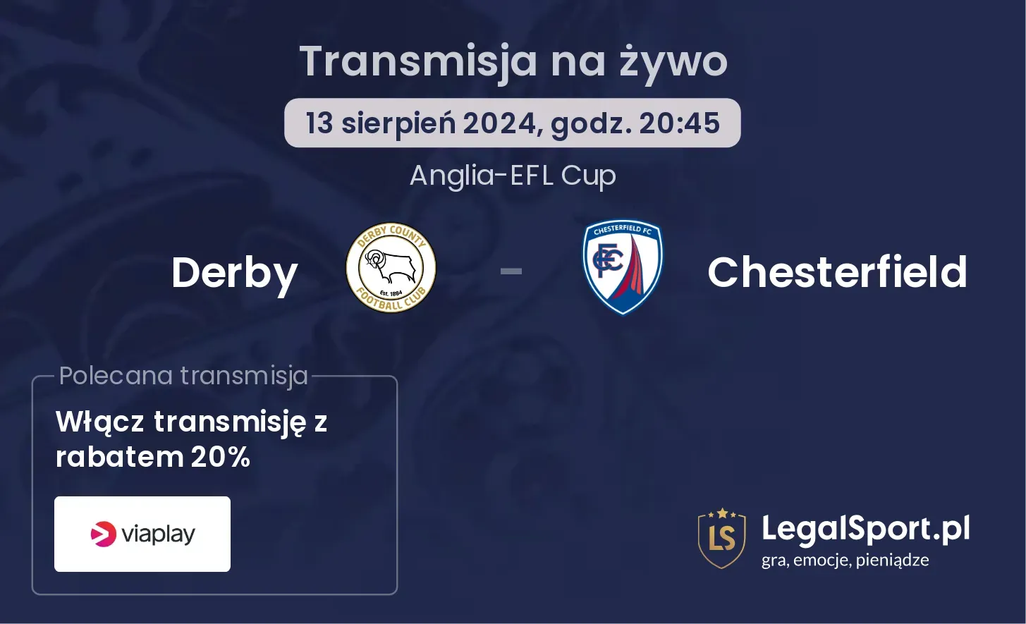 Derby - Chesterfield transmisja na żywo