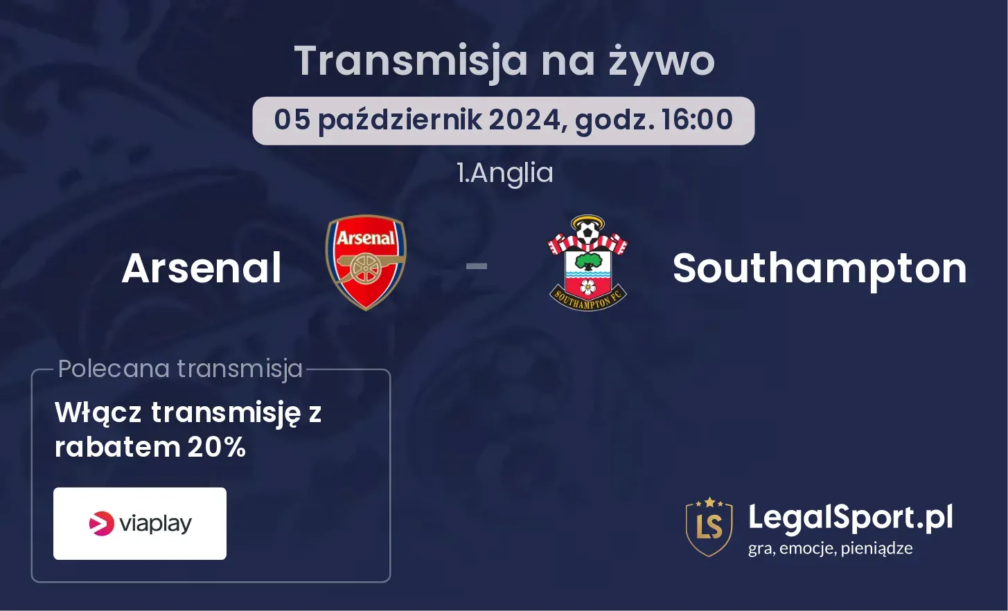 Arsenal - Southampton transmisja na żywo