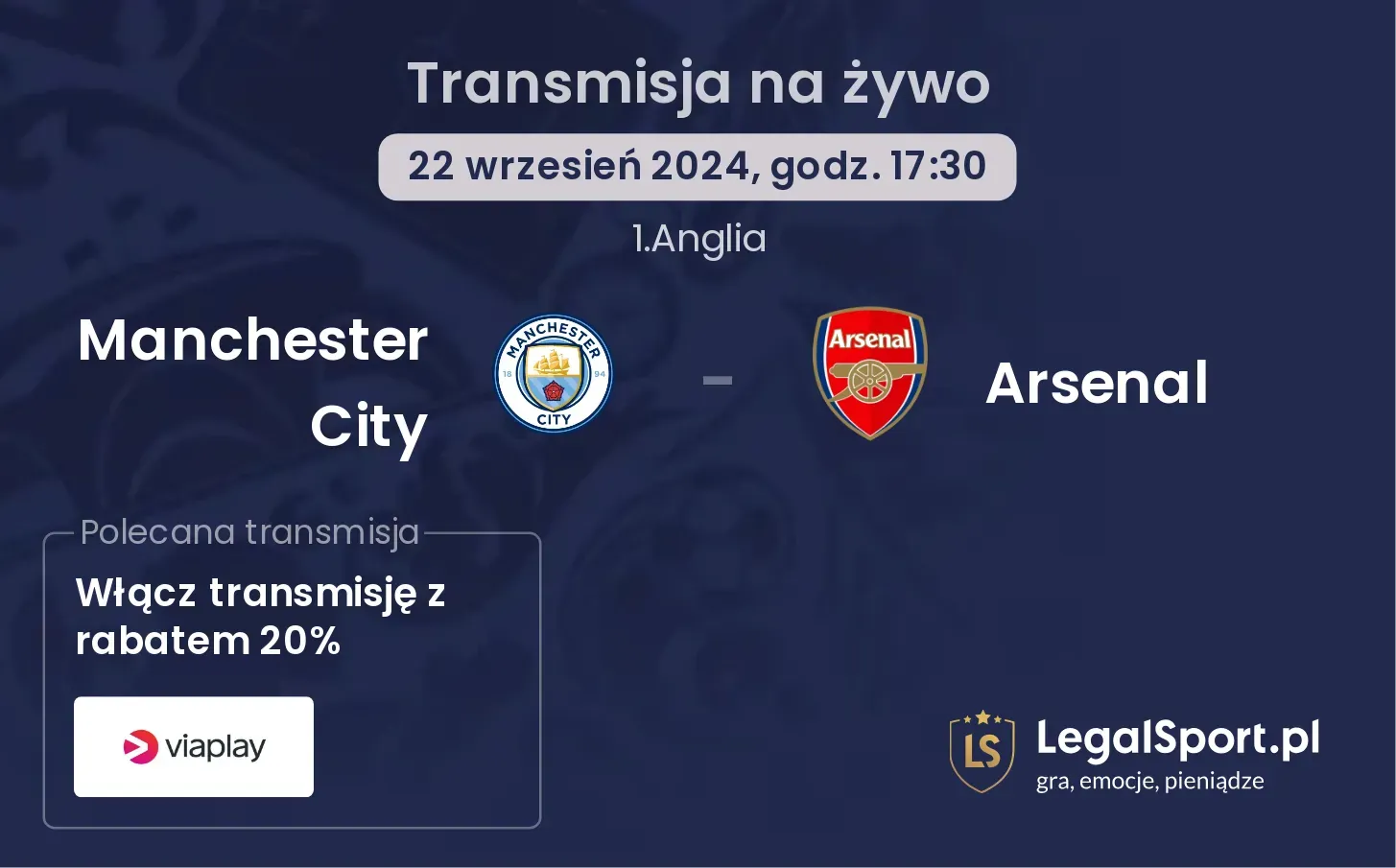 Manchester City - Arsenal transmisja na żywo