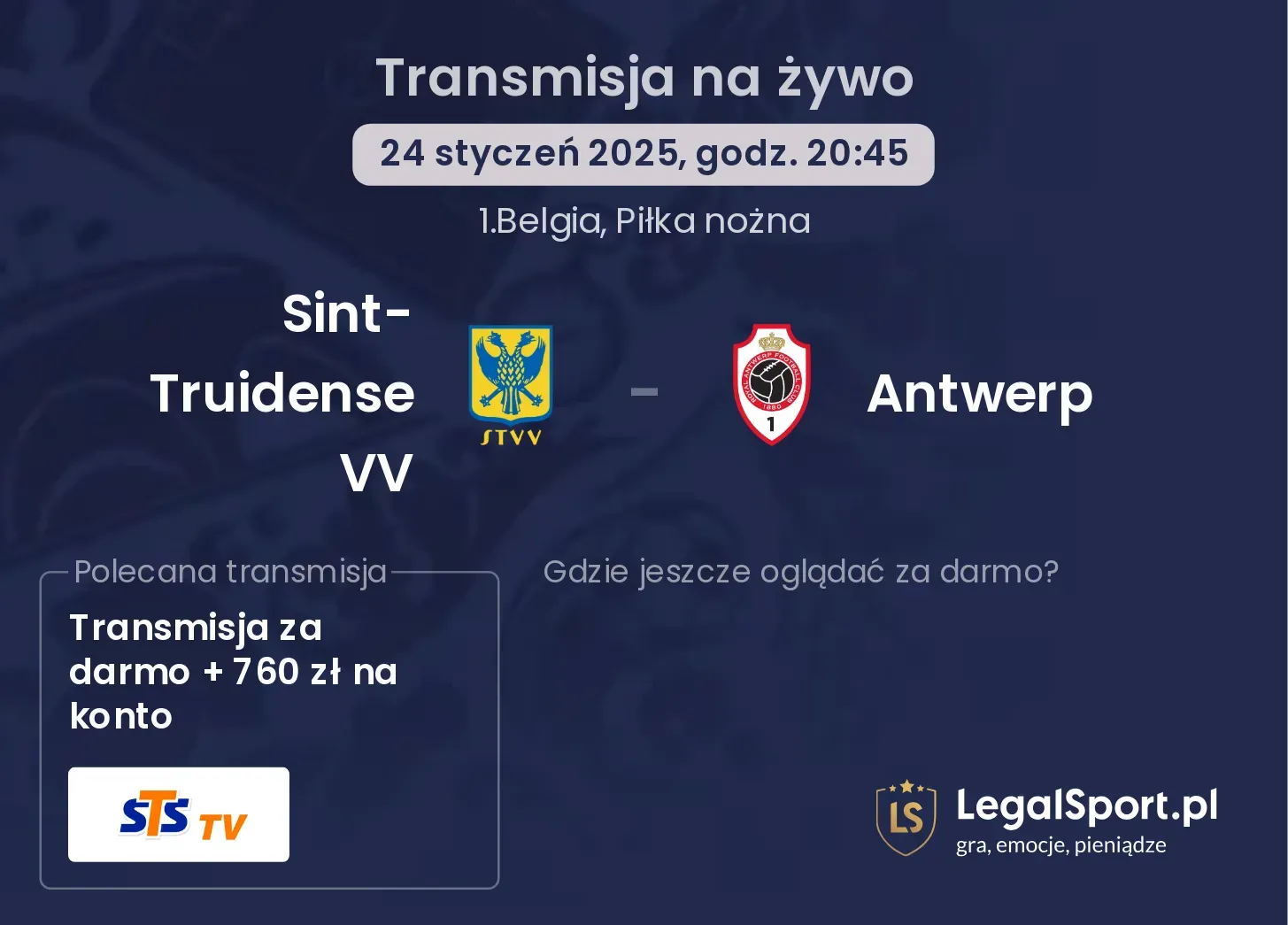 Sint-Truidense VV - Antwerp gdzie oglądać?