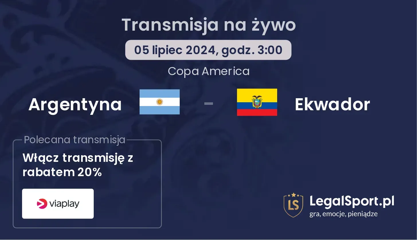 Argentyna - Ekwador transmisja na żywo