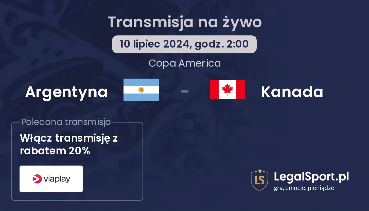 Argentyna - Kanada transmisja na żywo