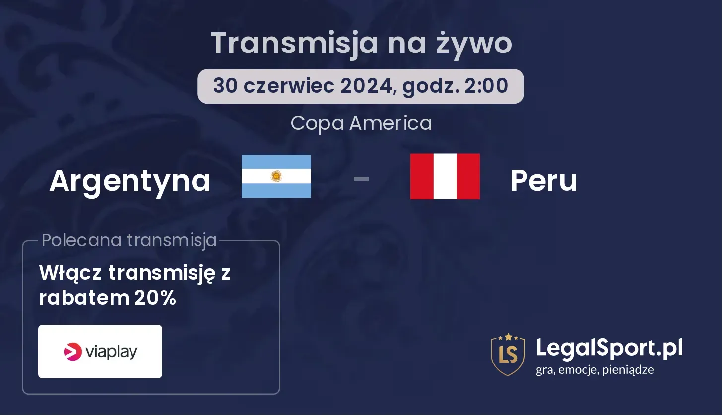 Argentyna - Peru gdzie oglądać? (30.06, godz. 02:00)