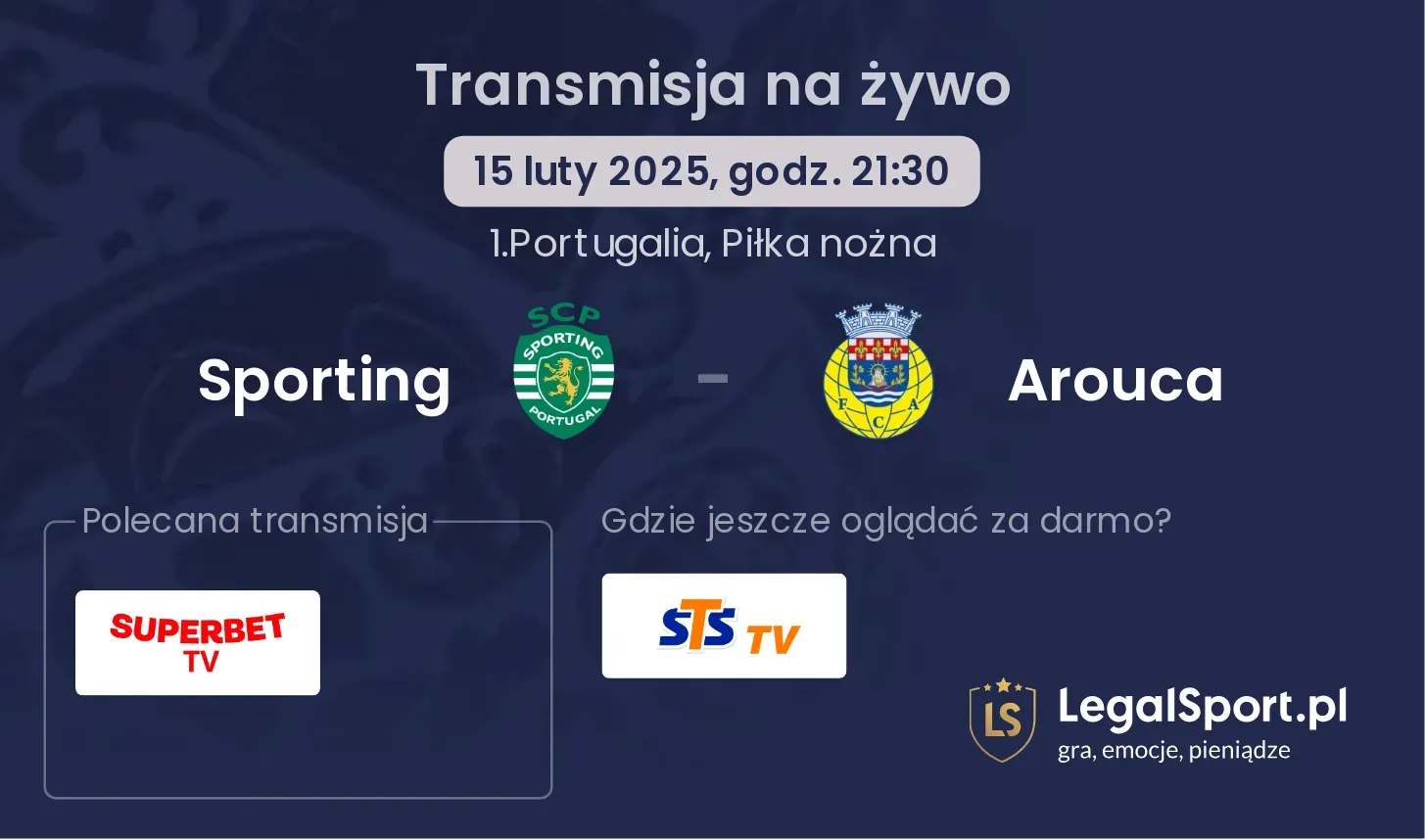 Sporting - Arouca gdzie oglądać?