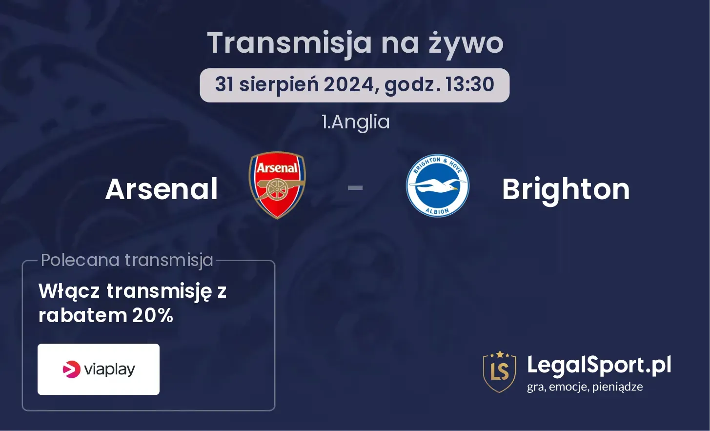 Arsenal - Brighton transmisja na żywo