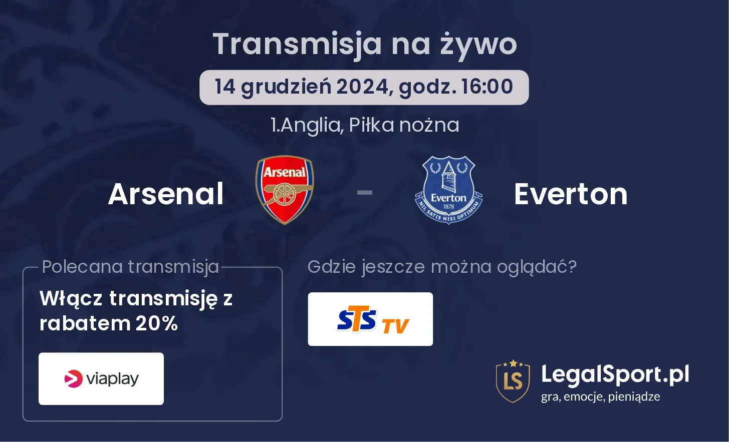 Arsenal - Everton transmisja na żywo