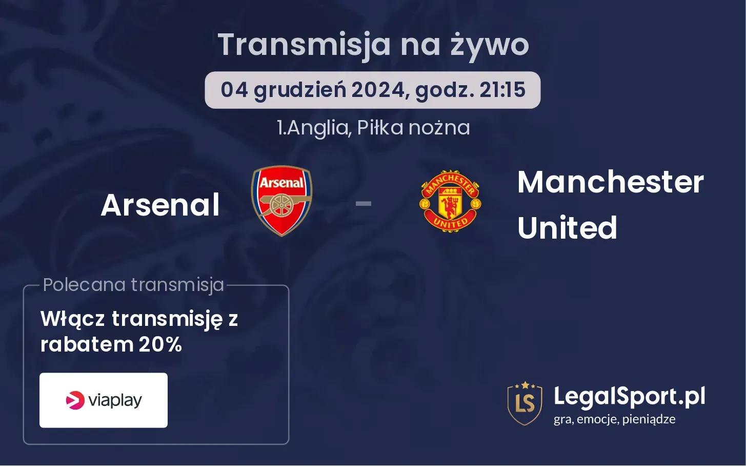 Arsenal - Manchester United transmisja na żywo