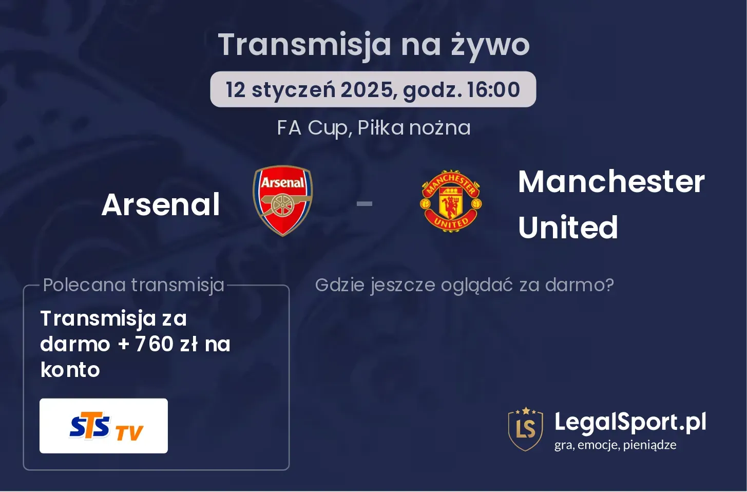 Arsenal - Manchester United gdzie oglądać?