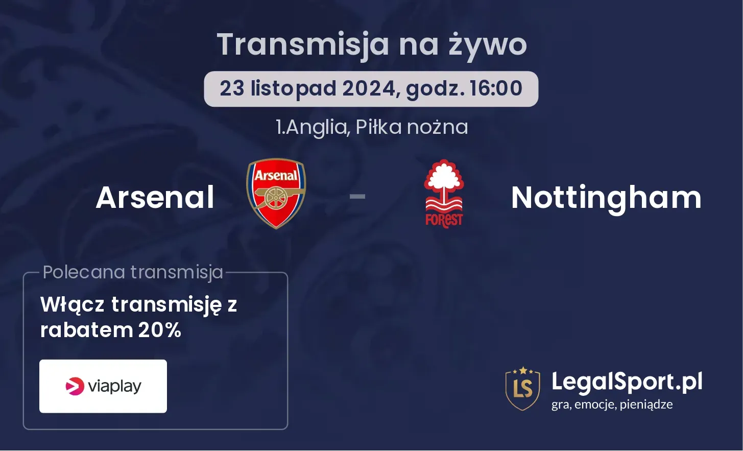 Arsenal - Nottingham transmisja na żywo