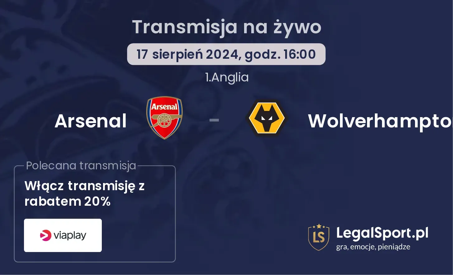 Arsenal - Wolverhampton transmisja na żywo