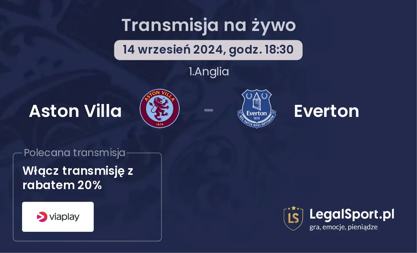 Aston Villa - Everton transmisja na żywo