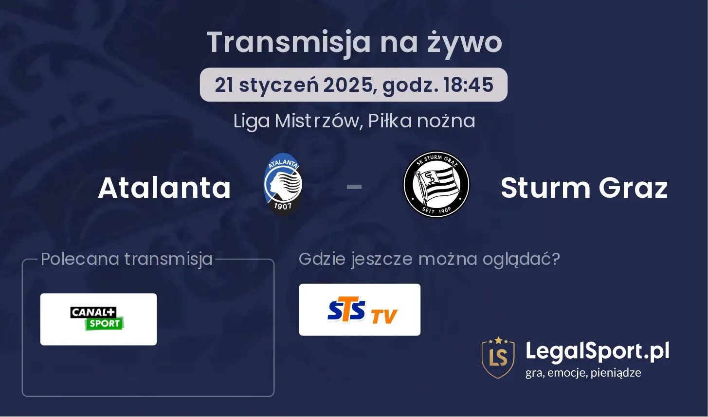 Atalanta - Sturm Graz transmisja na żywo