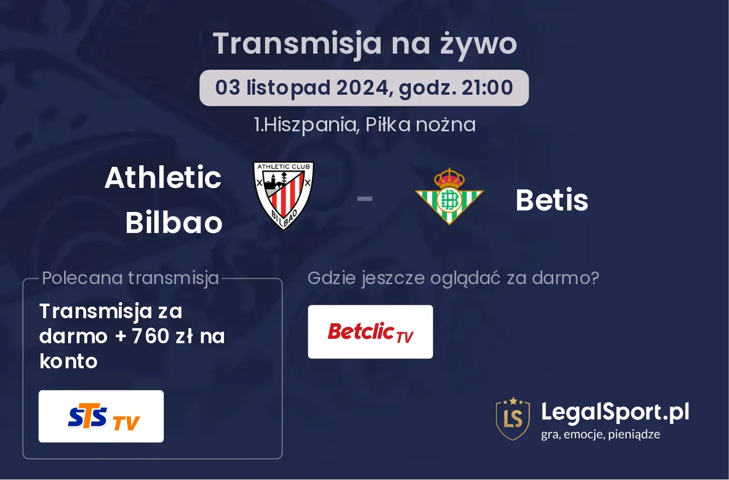 Athletic Bilbao - Betis transmisja na żywo