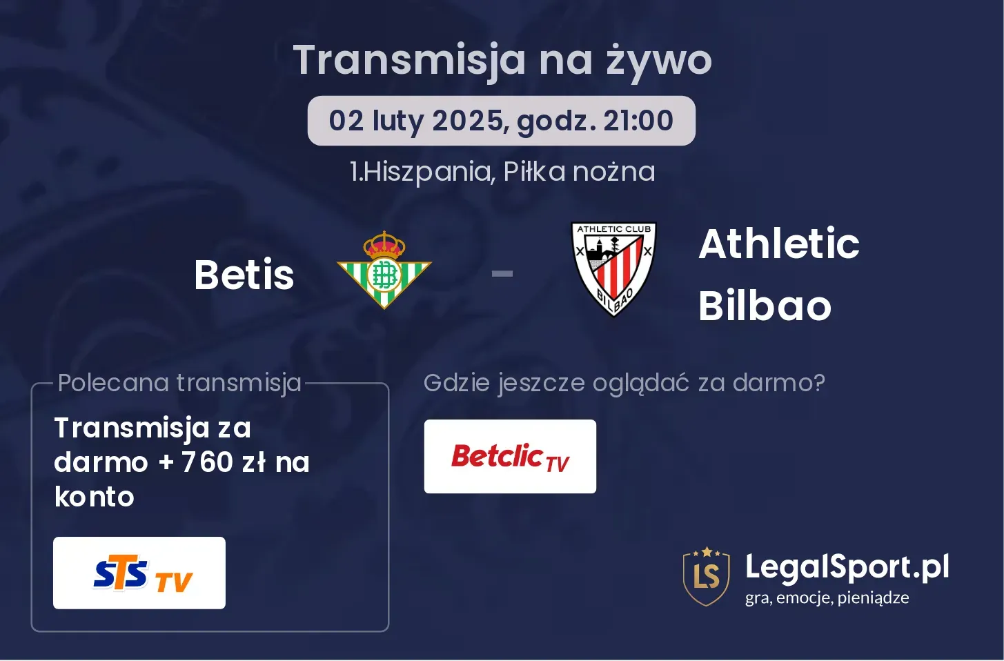 Athletic Bilbao - Betis gdzie oglądać? 03.11, godz. 21:00