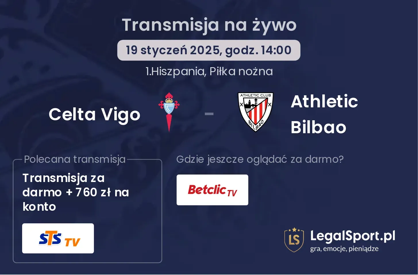 Celta Vigo - Athletic Bilbao gdzie oglądać?