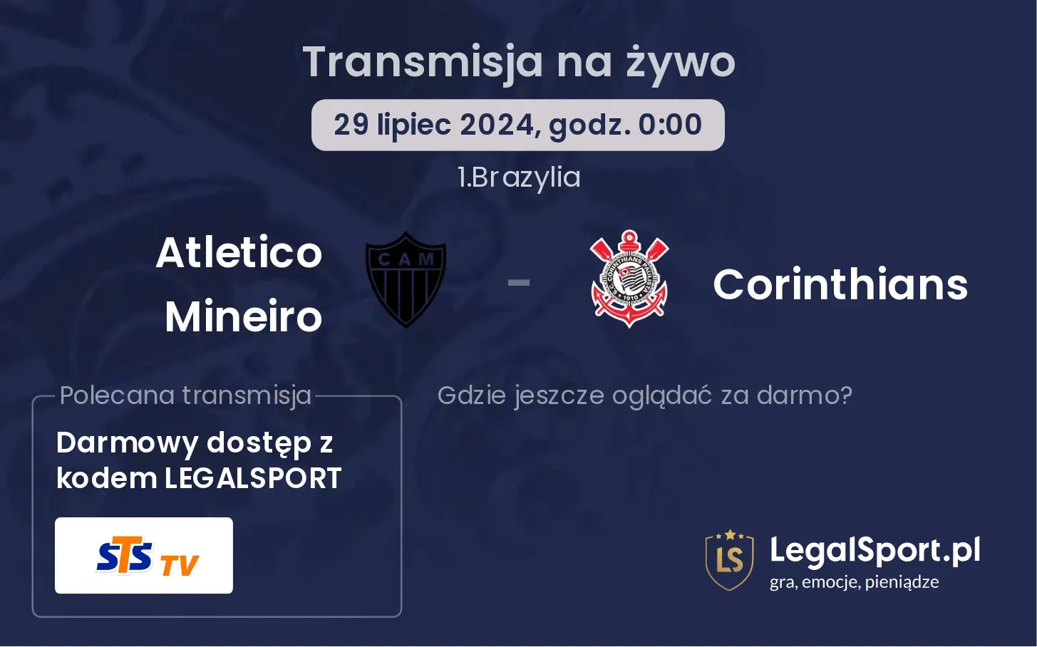 Atletico Mineiro - Corinthians transmisja na żywo