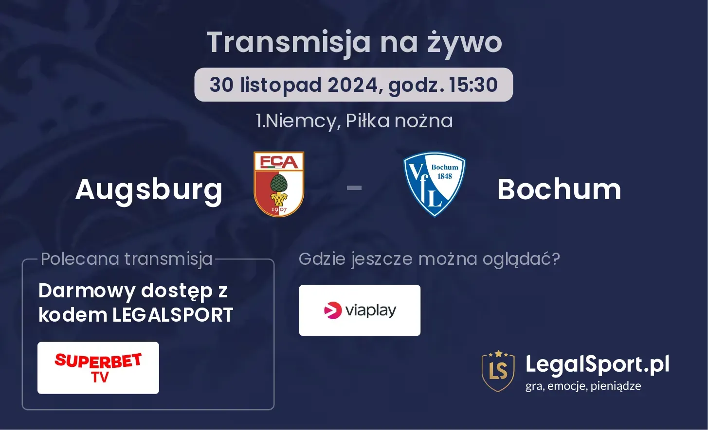 Augsburg - Bochum transmisja na żywo