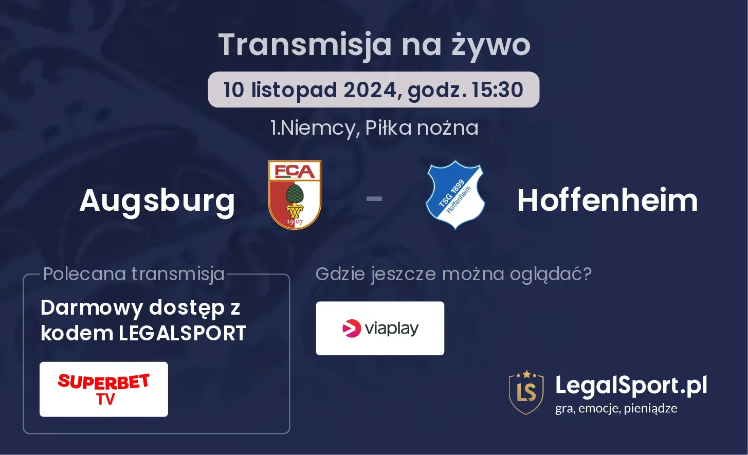 Augsburg - Hoffenheim transmisja na żywo