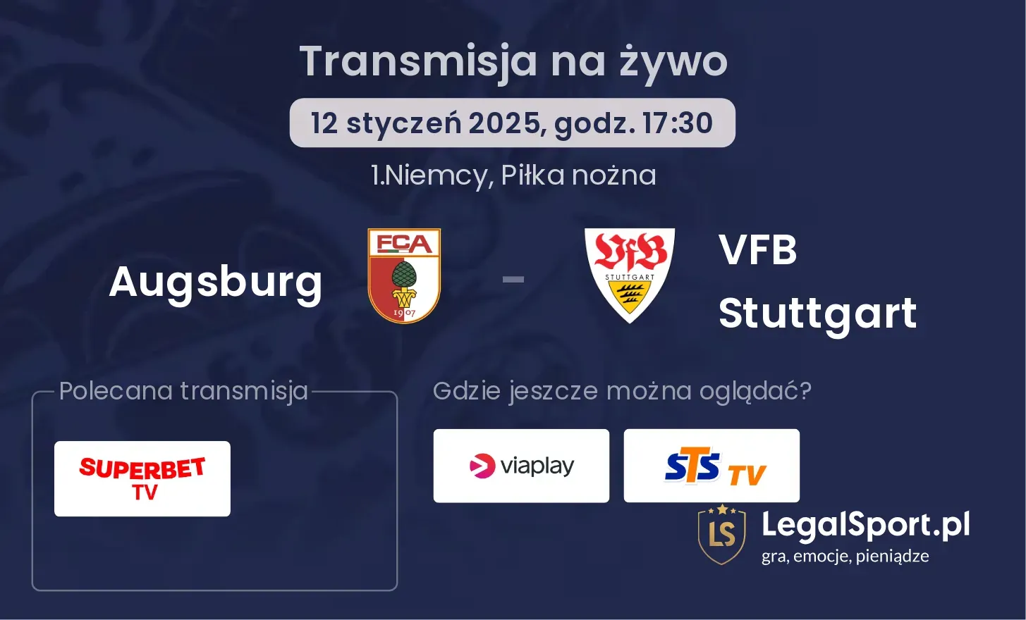 Augsburg - VFB Stuttgart gdzie oglądać?