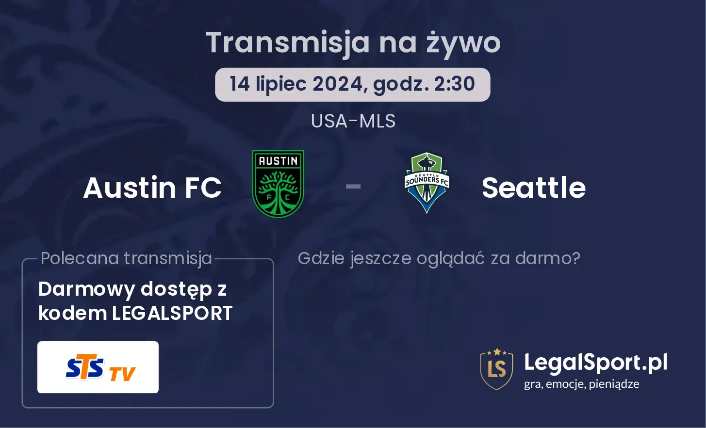 Austin FC - Seattle transmisja na żywo