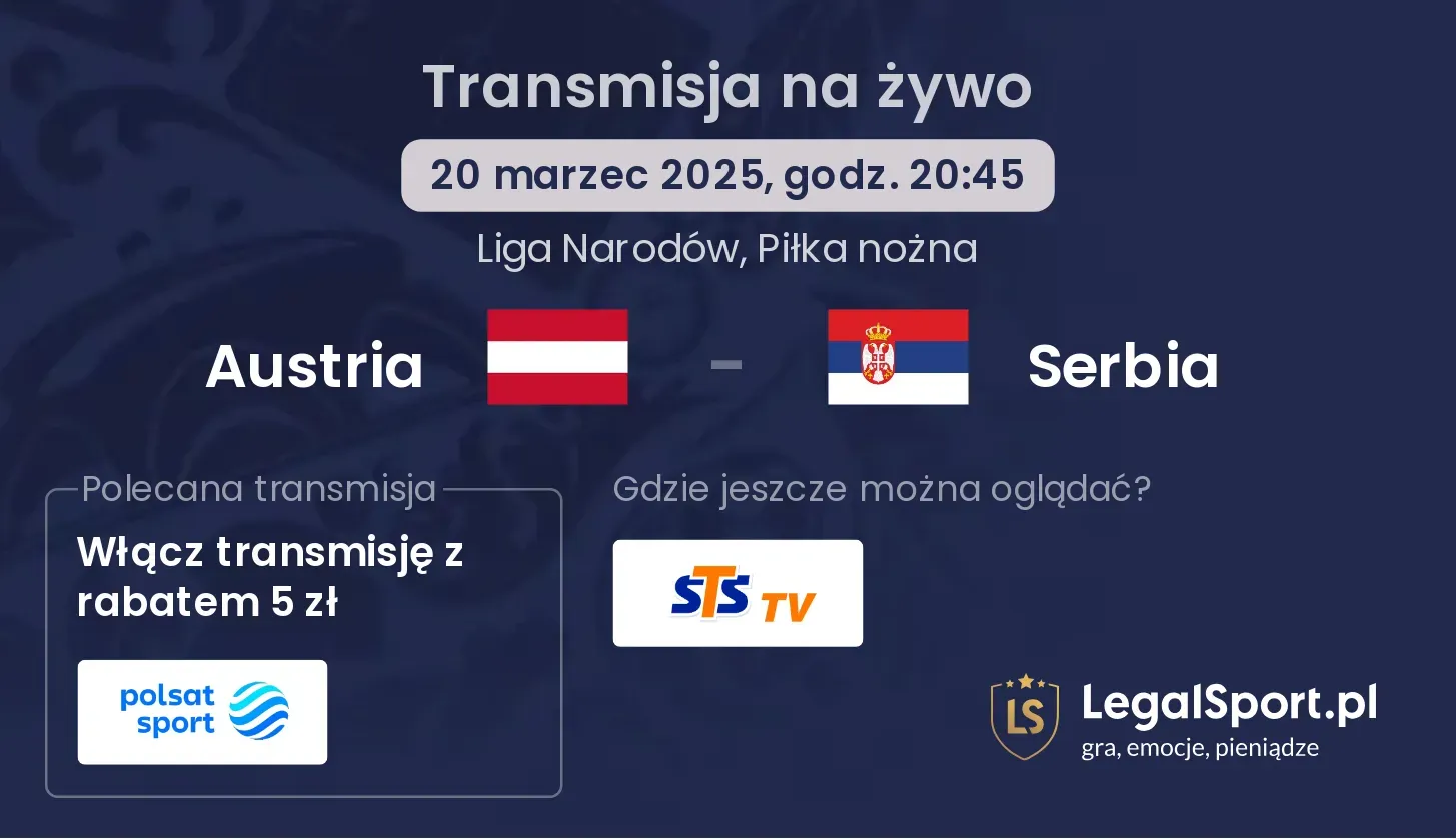 Austria - Serbia transmisja na żywo