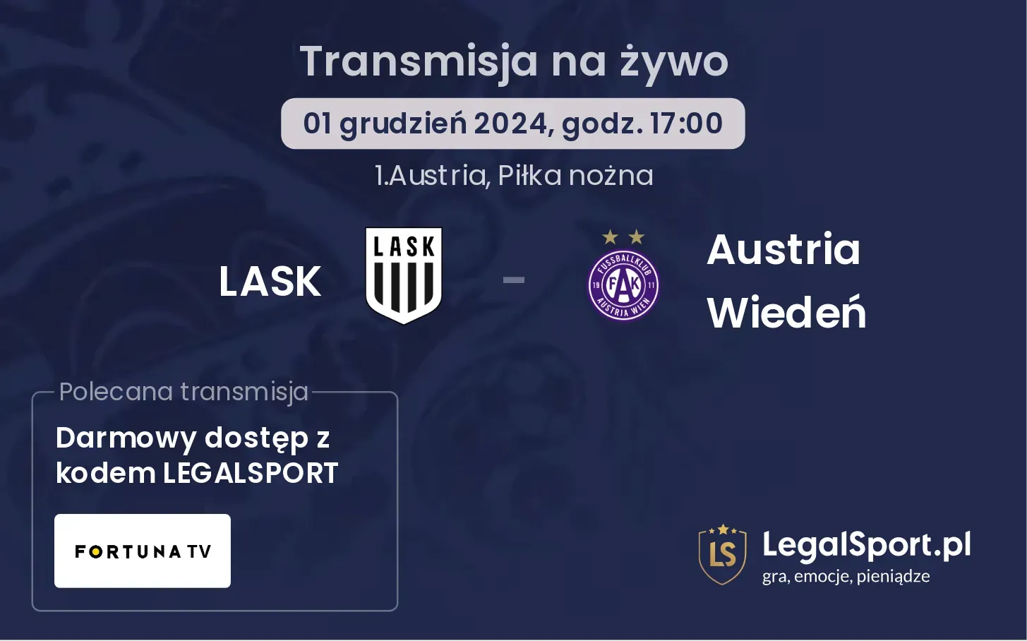 LASK - Austria Wiedeń gdzie oglądać?