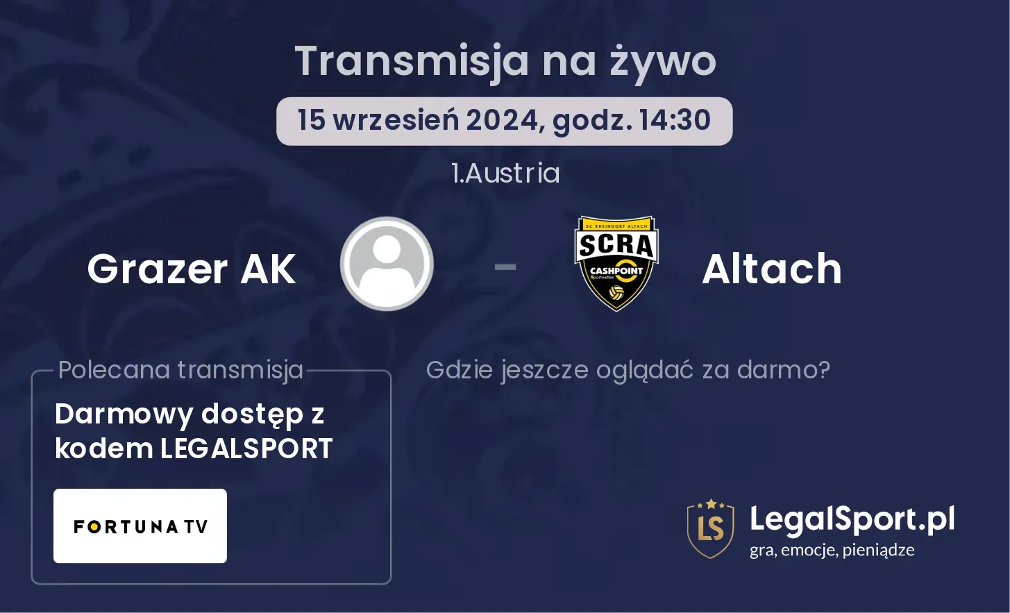 Grazer AK - Altach transmisja na żywo