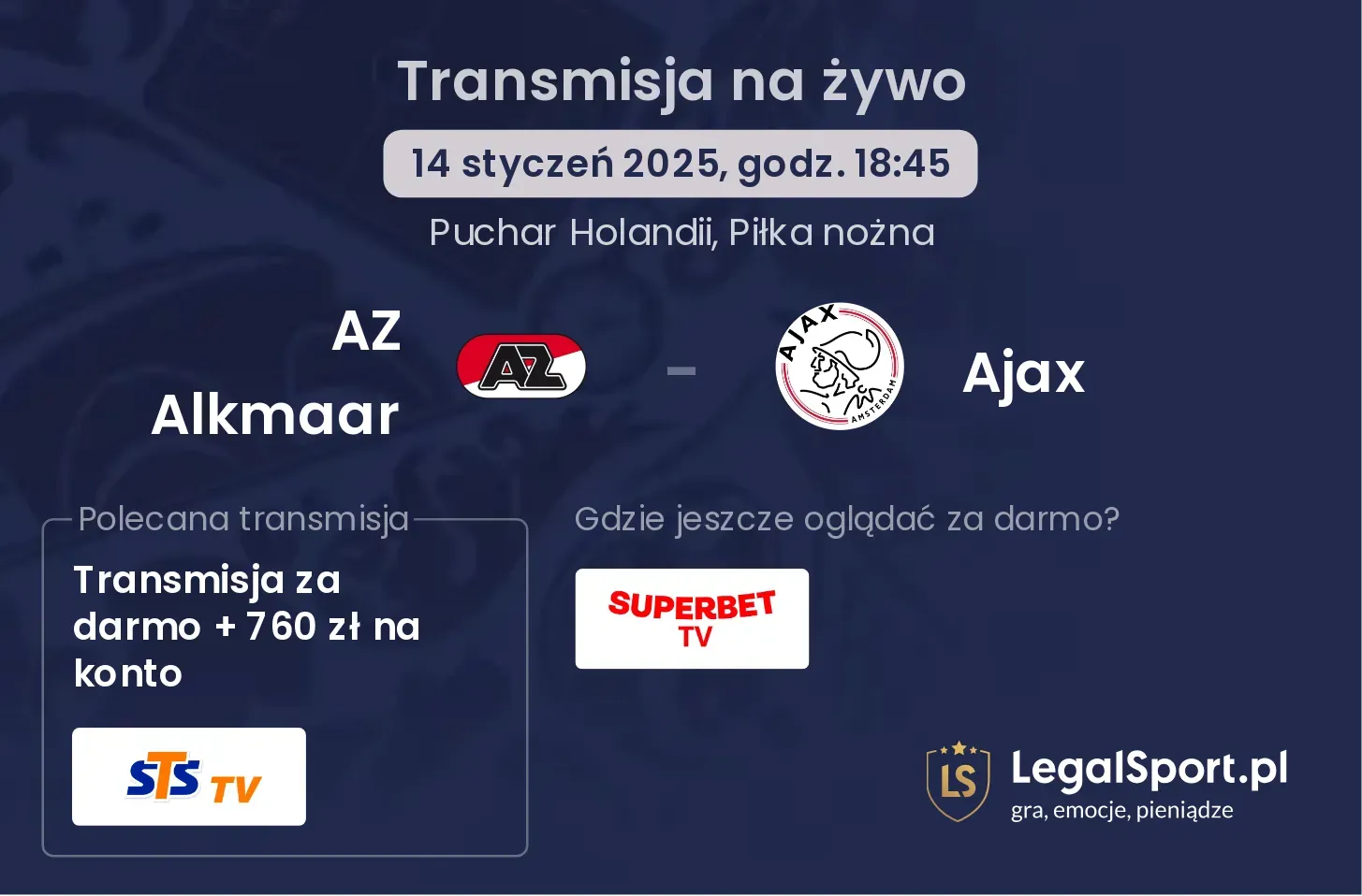 Ajax - AZ Alkmaar gdzie oglądać?