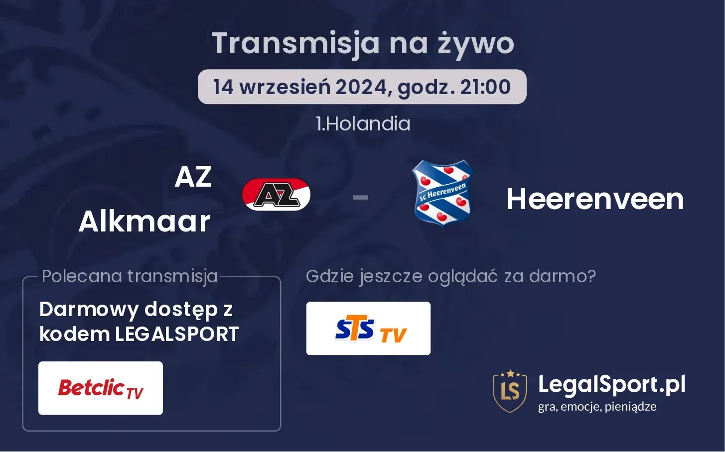 AZ Alkmaar - Heerenveen transmisja na żywo