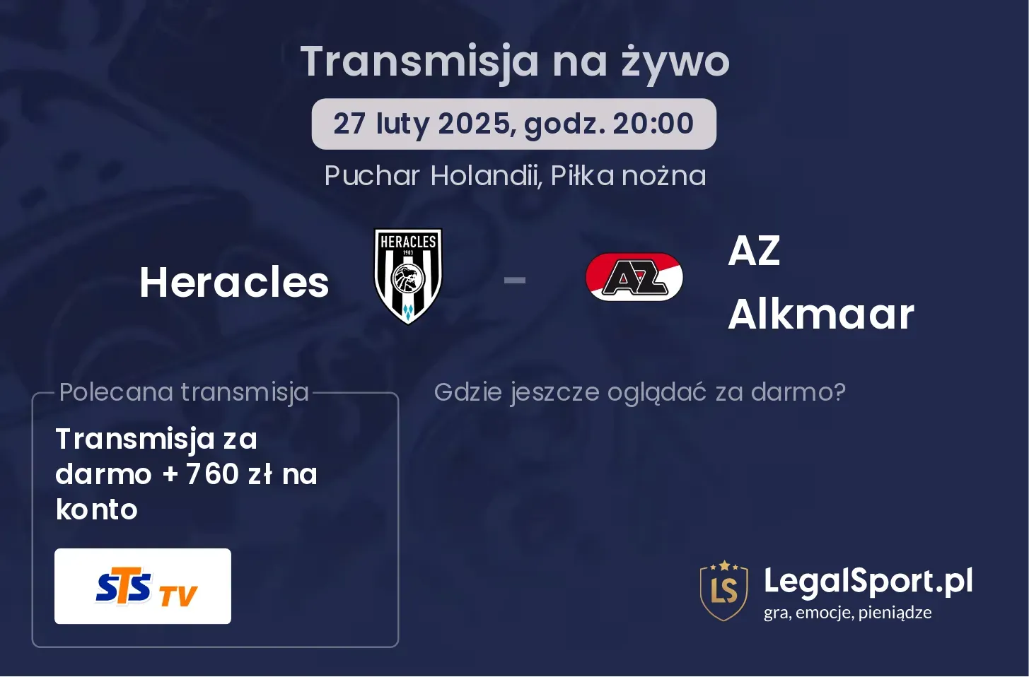 Heracles - AZ Alkmaar gdzie oglądać?