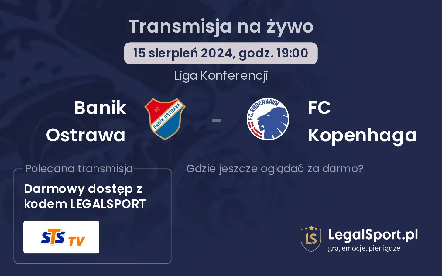 Banik Ostrawa - FC Kopenhaga transmisja na żywo