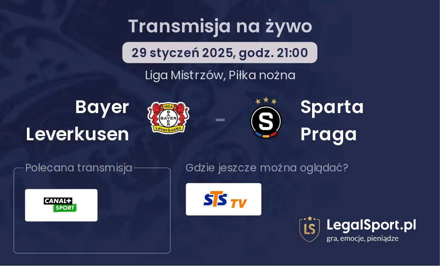 Bayer Leverkusen - Sparta Praga transmisja na żywo