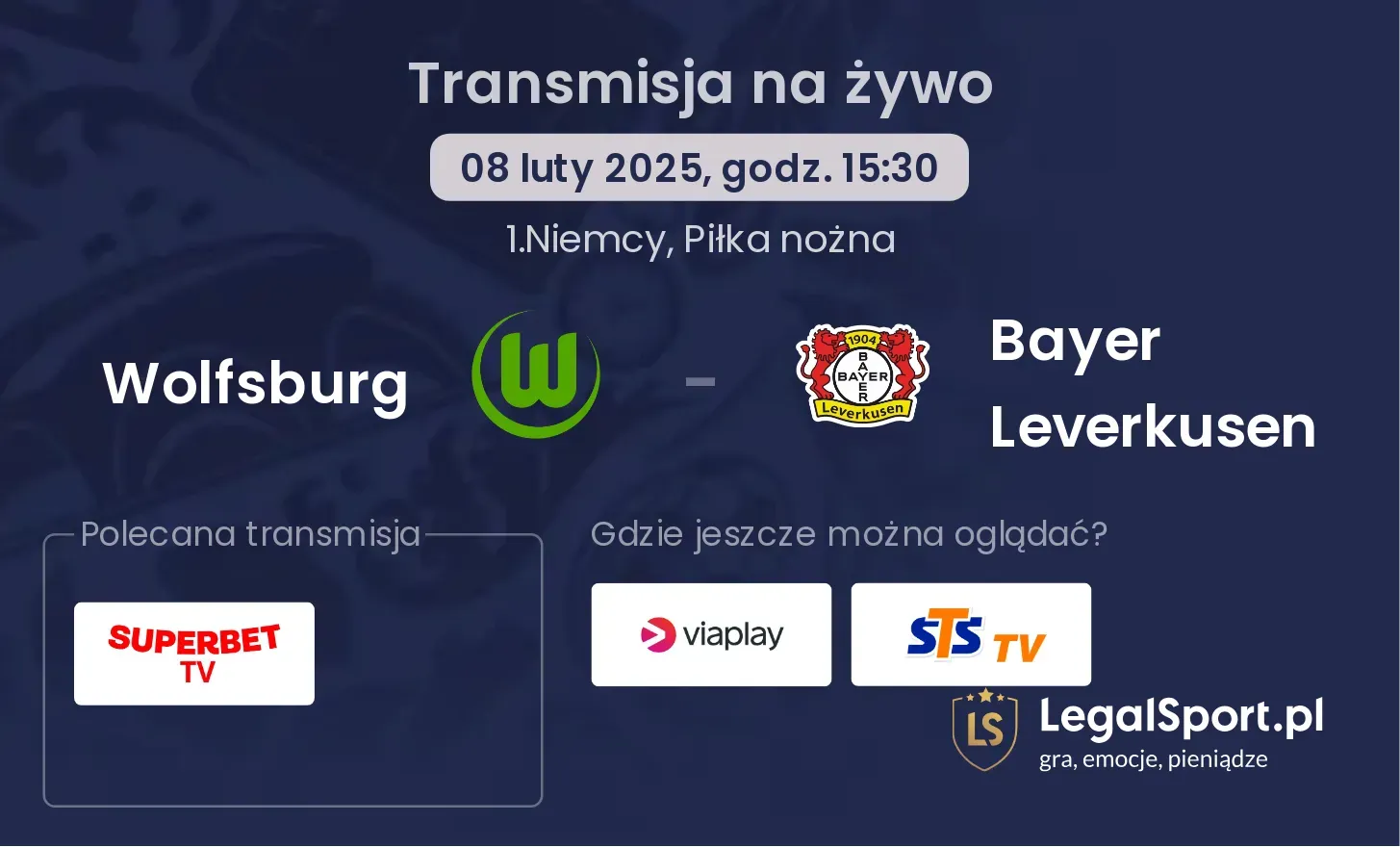 Wolfsburg - Bayer Leverkusen gdzie oglądać?