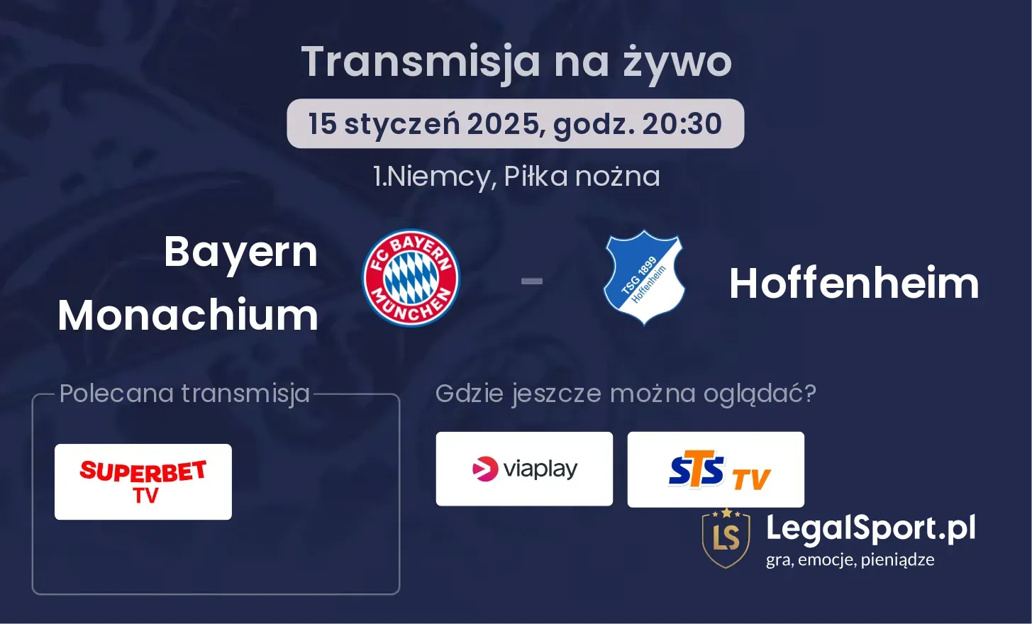 Bayern Monachium - Hoffenheim transmisja na żywo