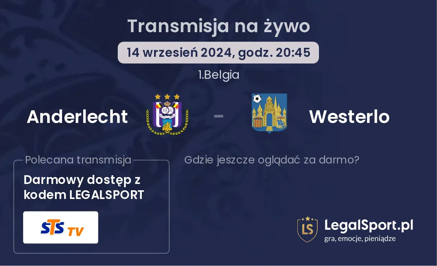 Anderlecht - Westerlo transmisja na żywo