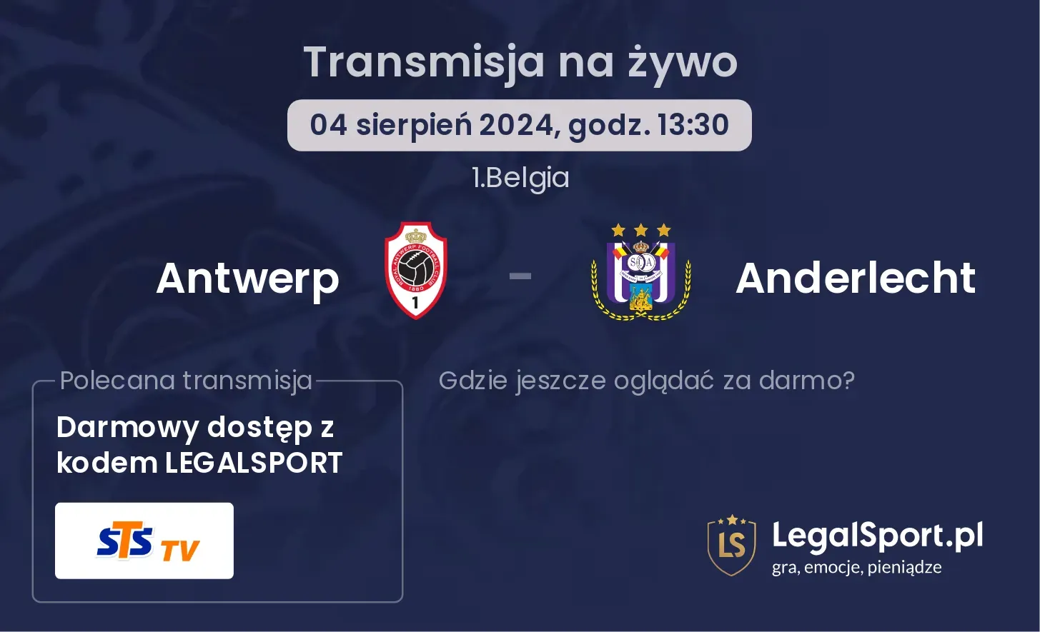 Antwerp - Anderlecht transmisja na żywo