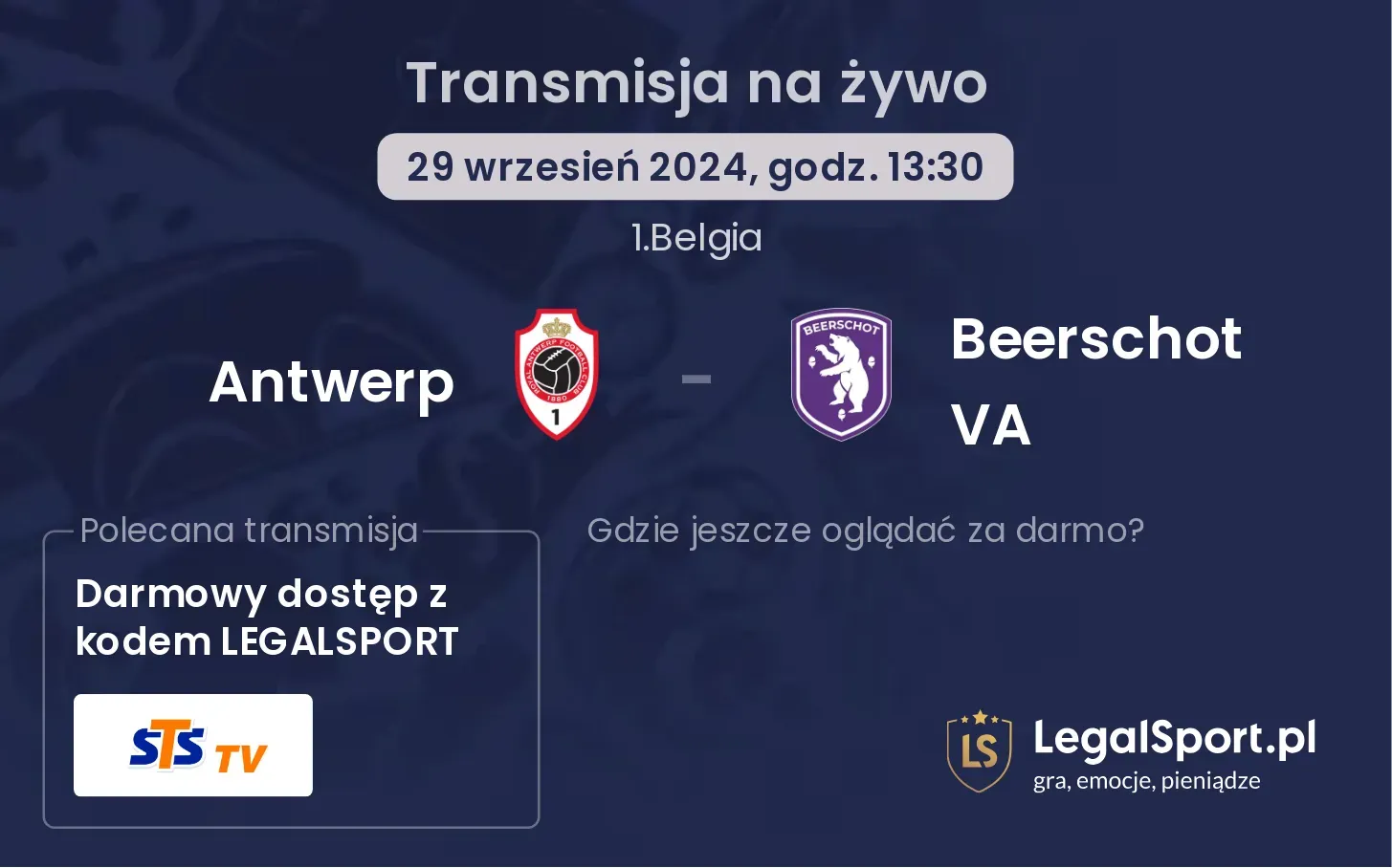 Antwerp - Beerschot VA transmisja na żywo