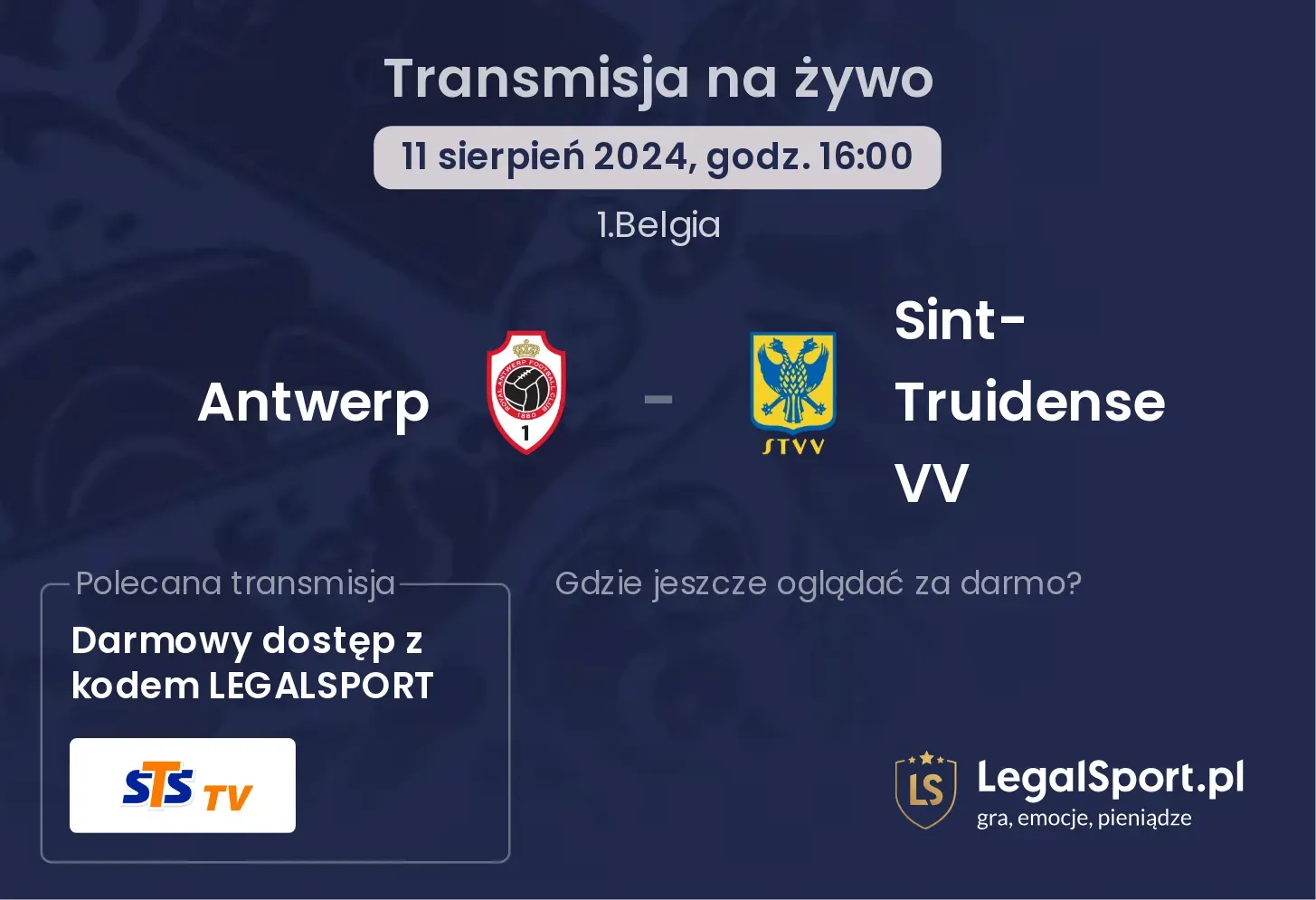 Antwerp - Sint-Truidense VV transmisja na żywo