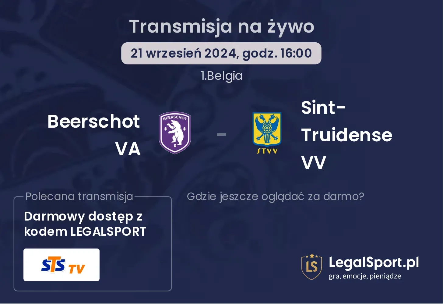 Beerschot VA - Sint-Truidense VV transmisja na żywo