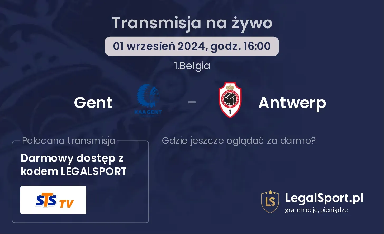 Gent - Antwerp transmisja na żywo